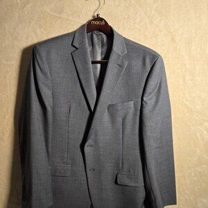 Michael Strahan Men’s Gray Blazer Sport Coat 44R Wool Blend Lined. 458
